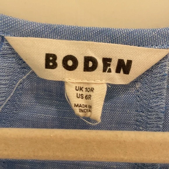 Blue Linen Boden Dress - Picture 2 of 5